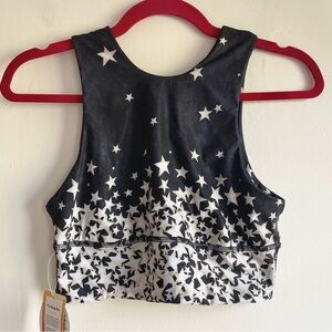 Yoga Democracy Star Pattern Sports Bra Top